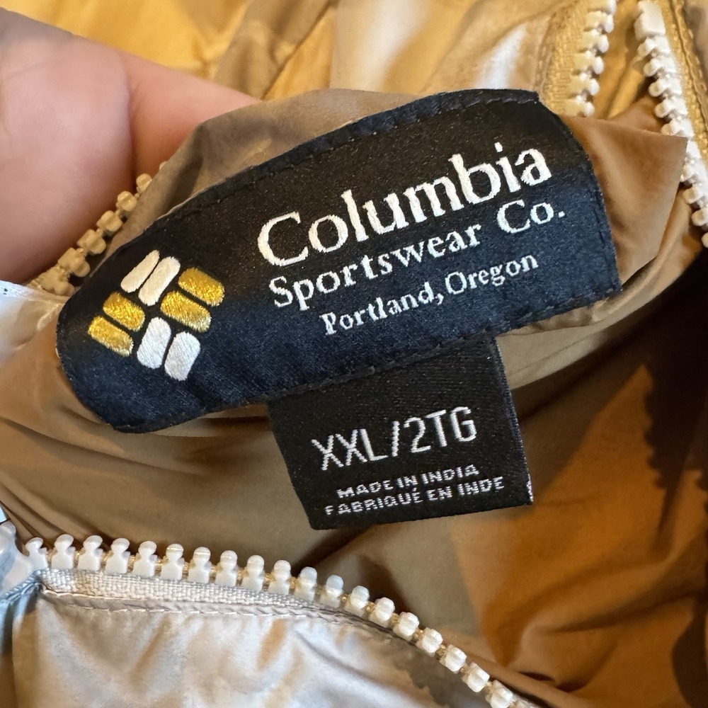 Columbia Wallowa Reversible Puffer Vest Men's XXL Camel Omni Shield - Picture 4 of 5